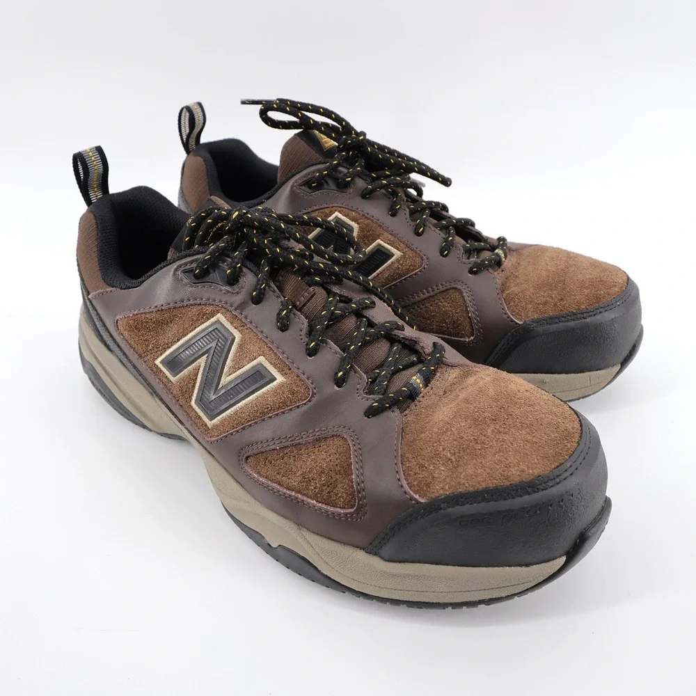 New Balance 627v2 Steel Toe Industrial Work Shoes Brown Low Top Mens 9.5